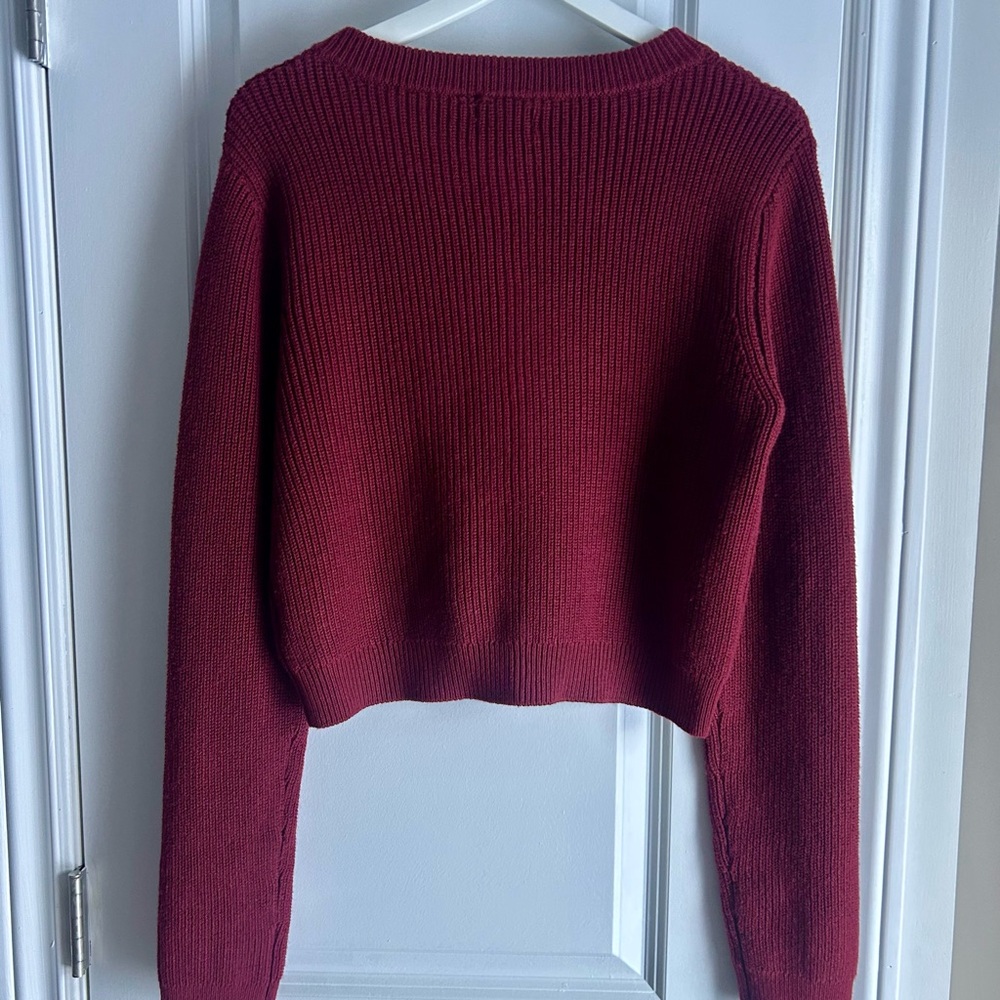 Cropped Knit Fall Cardigan - Picture 2 of 5